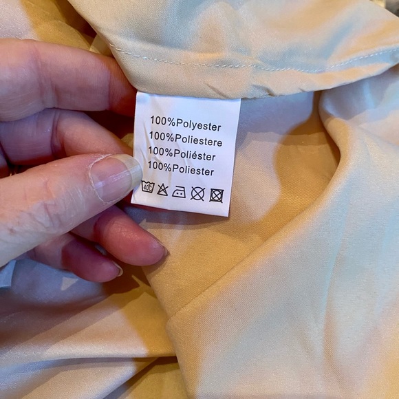 💕PRODESIGN Satin Kimono Robe with Ostrich Feather Trim💕 NWT - Picture 8 of 13